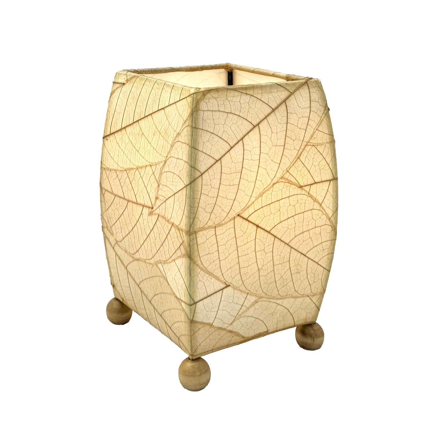 Mini Square Cocoa Leaf Table Lamp
