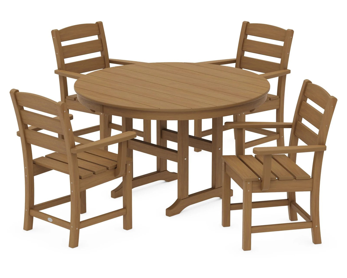 Polywood - Lakeside 5-Piece Round Farmhouse Dining Set - FREE SHIPPING
