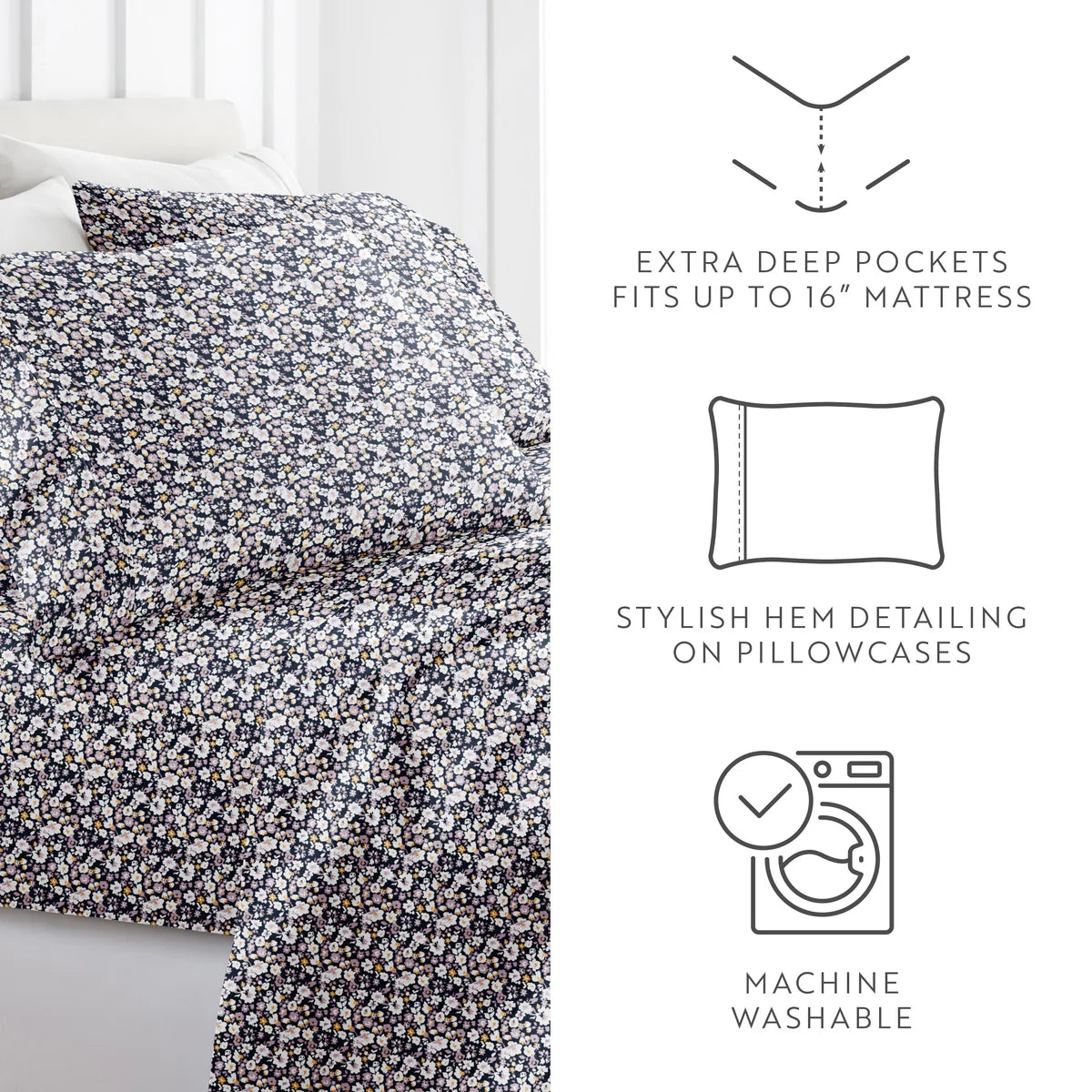 Floral Dream 4-Piece Patterned Sheet Set