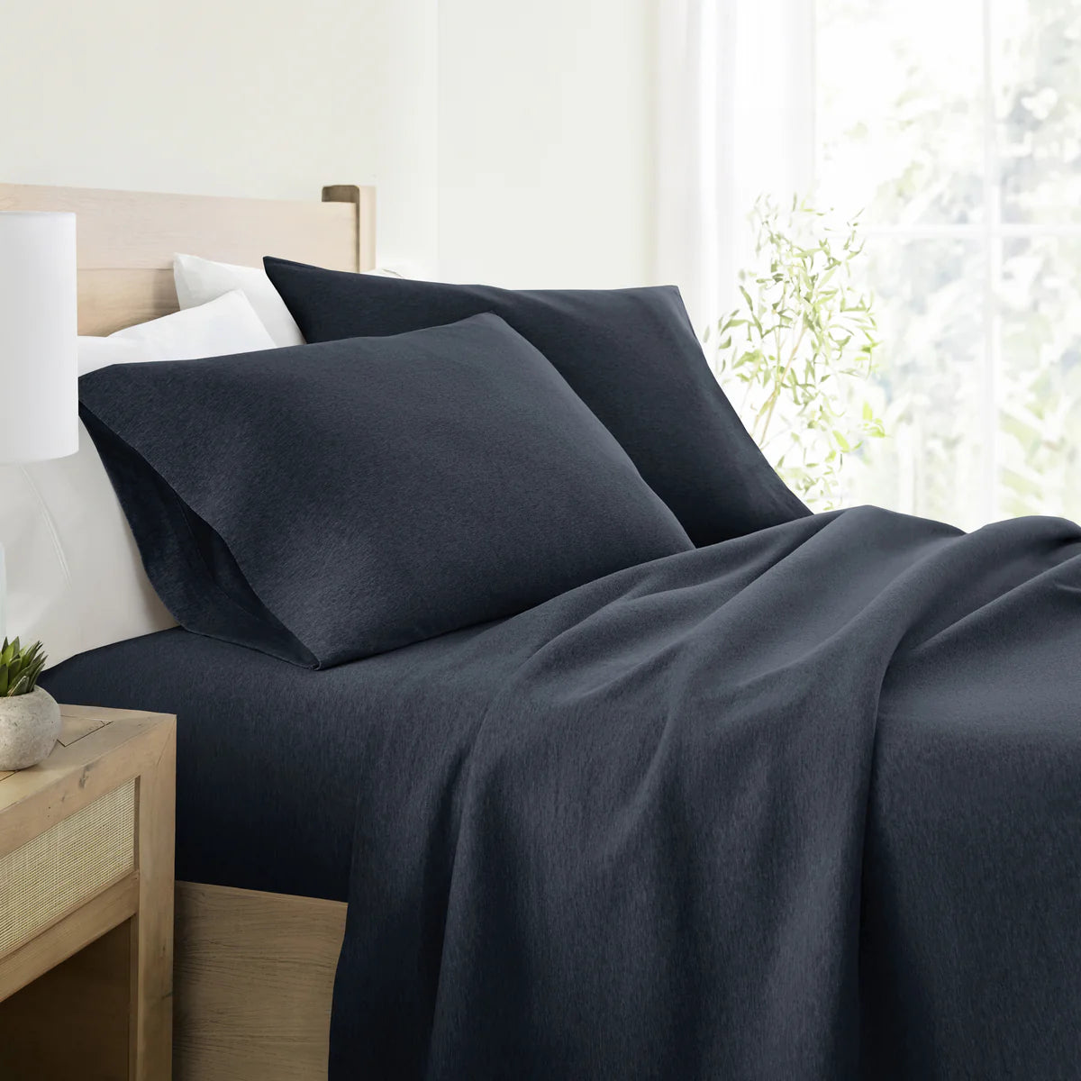 4-Piece 100% Cotton Jersey Knit Sheet Set