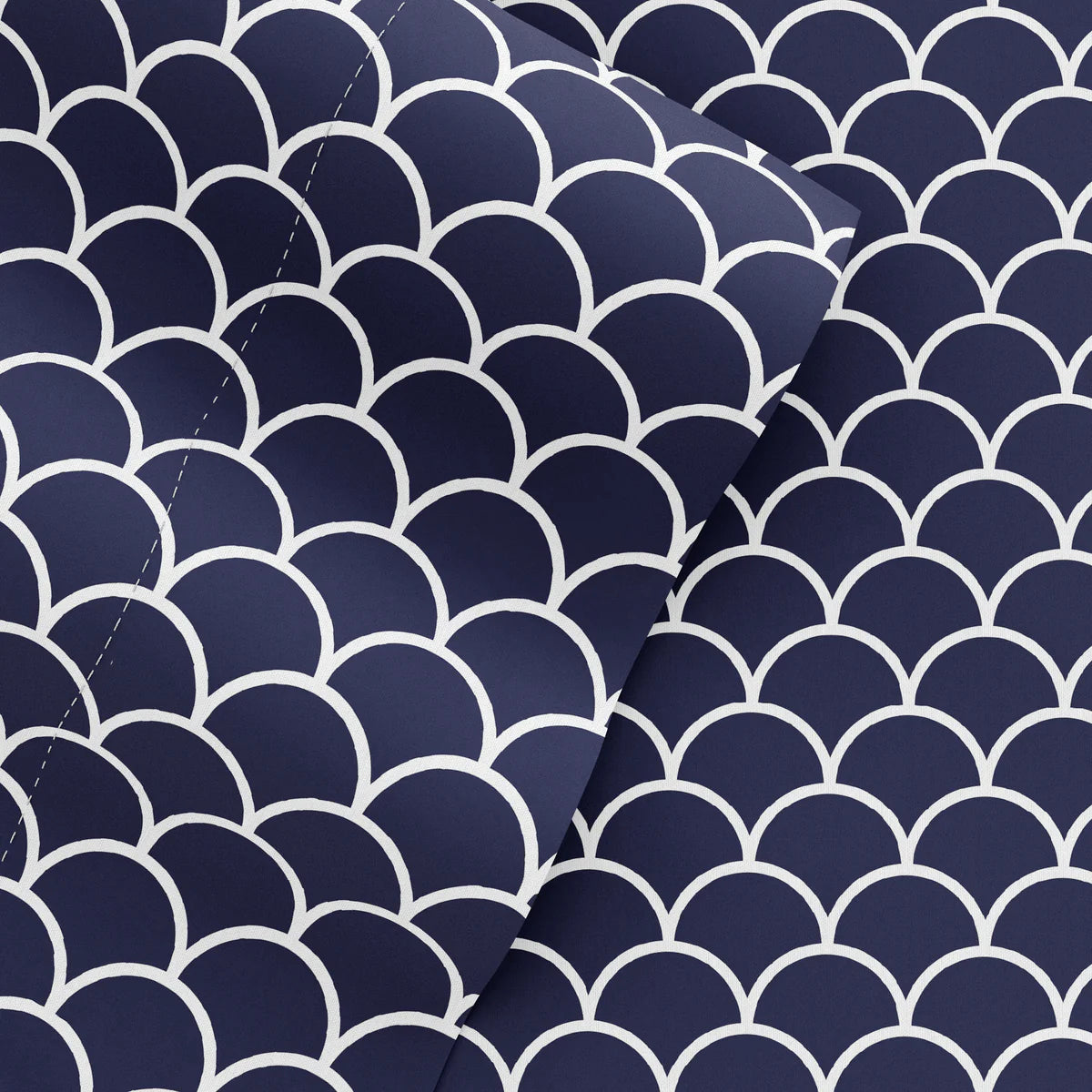 Scallops 4-Piece Patterned Sheet Set