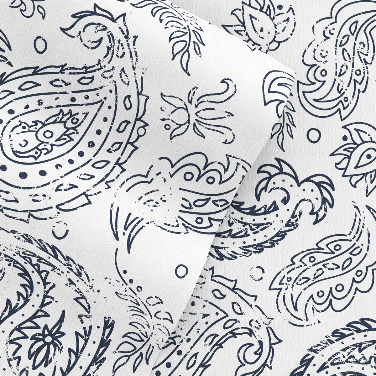 Coarse Paisley 4-Piece Patterned Sheet Set