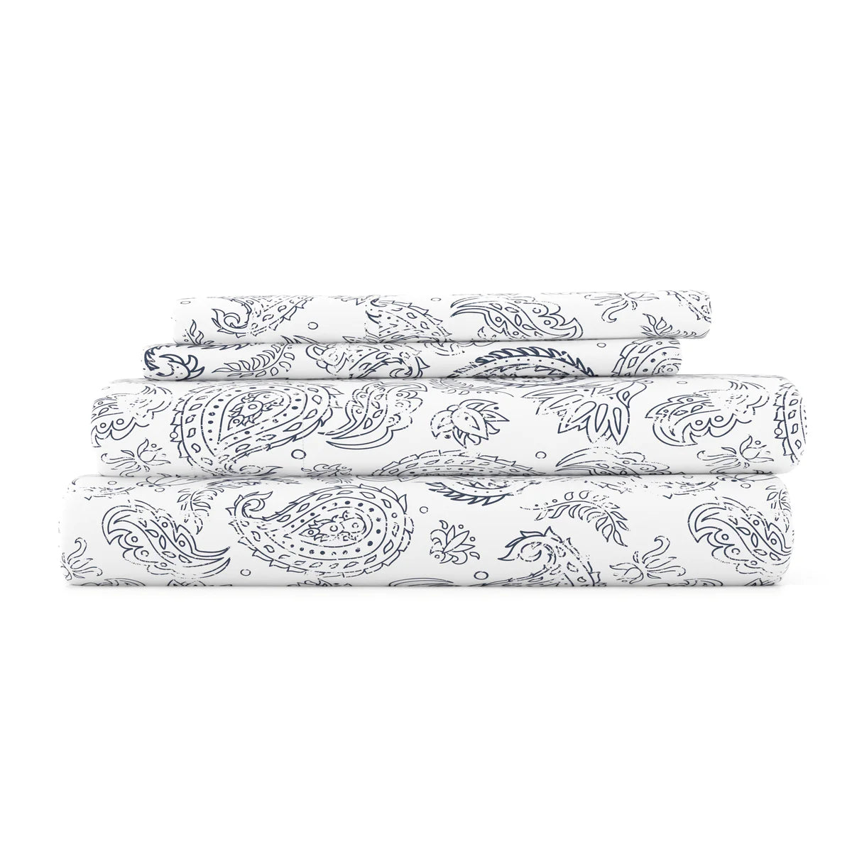 Coarse Paisley 4-Piece Patterned Sheet Set