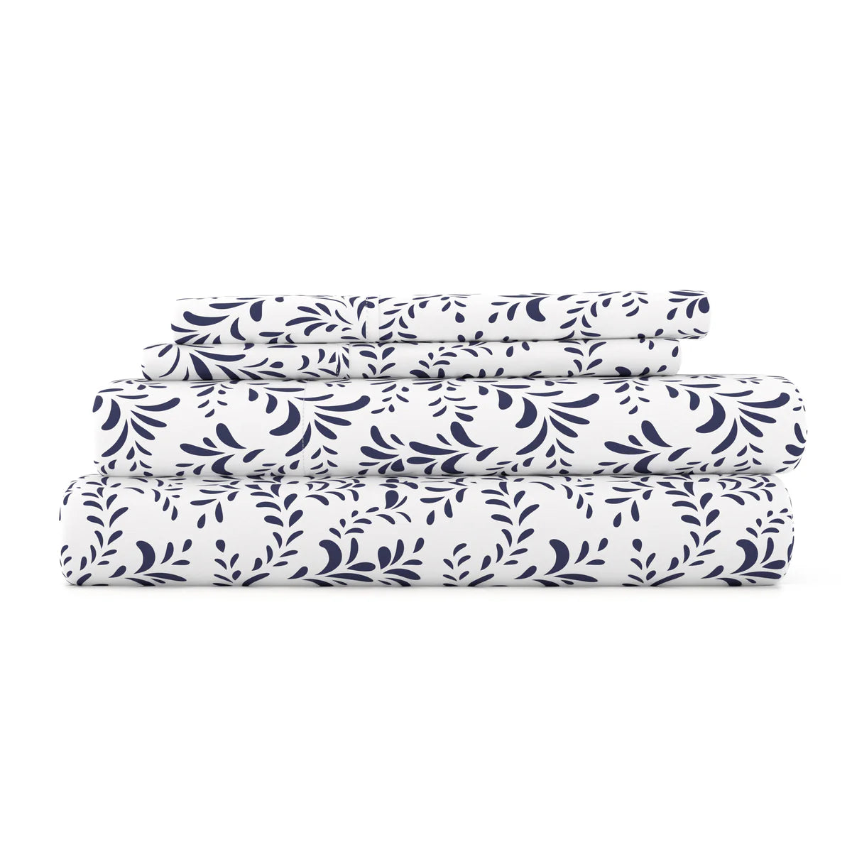 Burst of Vines 4-Piece Patterned Sheet Set
