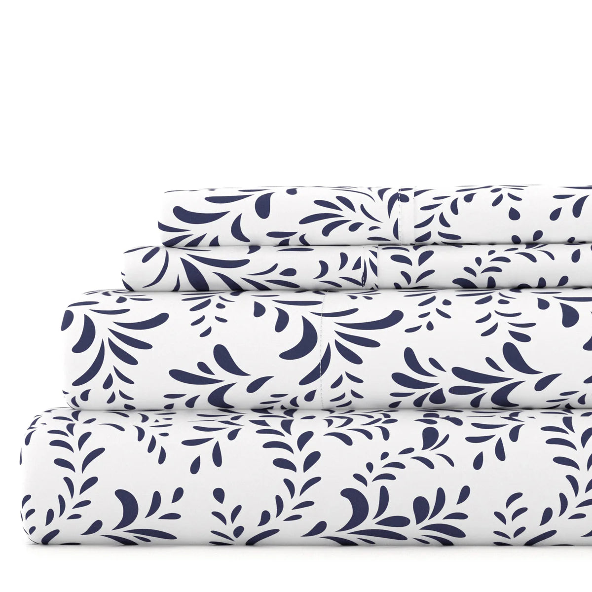 Burst of Vines 4-Piece Patterned Sheet Set