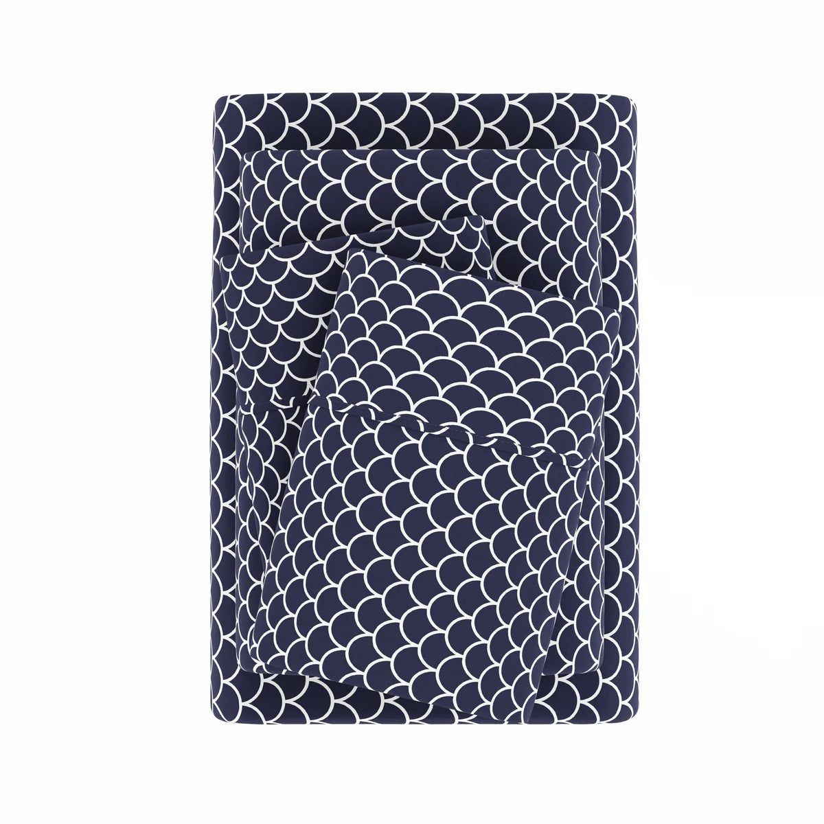 Scallops 4-Piece Patterned Sheet Set