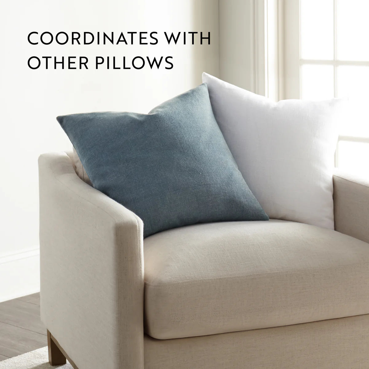 Stone Washed & Distressed Cotton Decor Throw Pillow Cover
