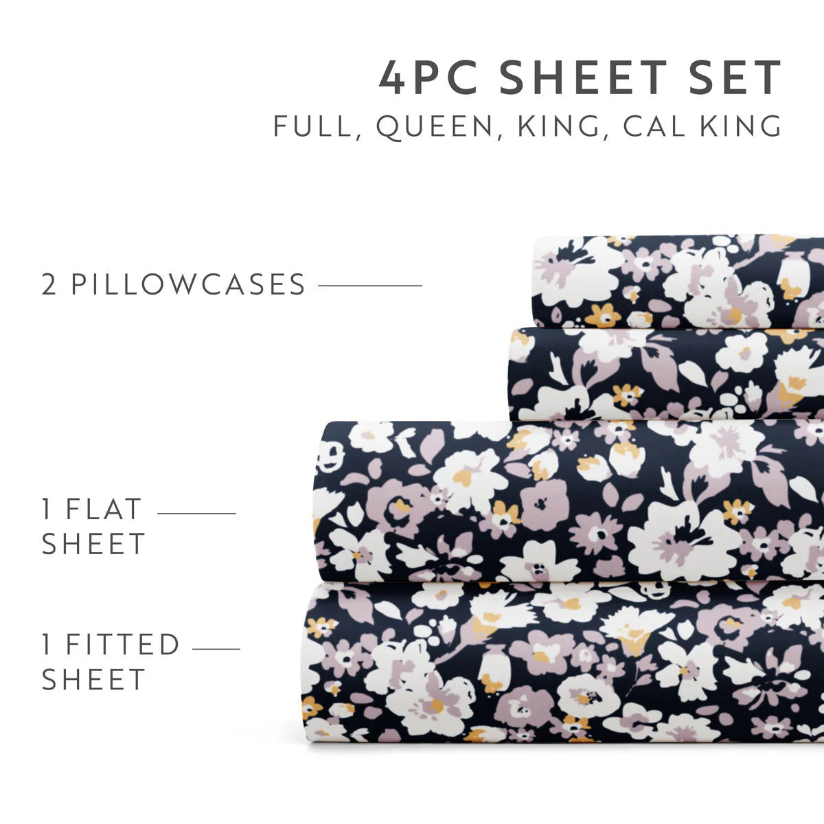 Floral Dream 4-Piece Patterned Sheet Set