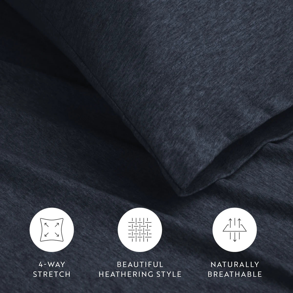 4-Piece 100% Cotton Jersey Knit Sheet Set