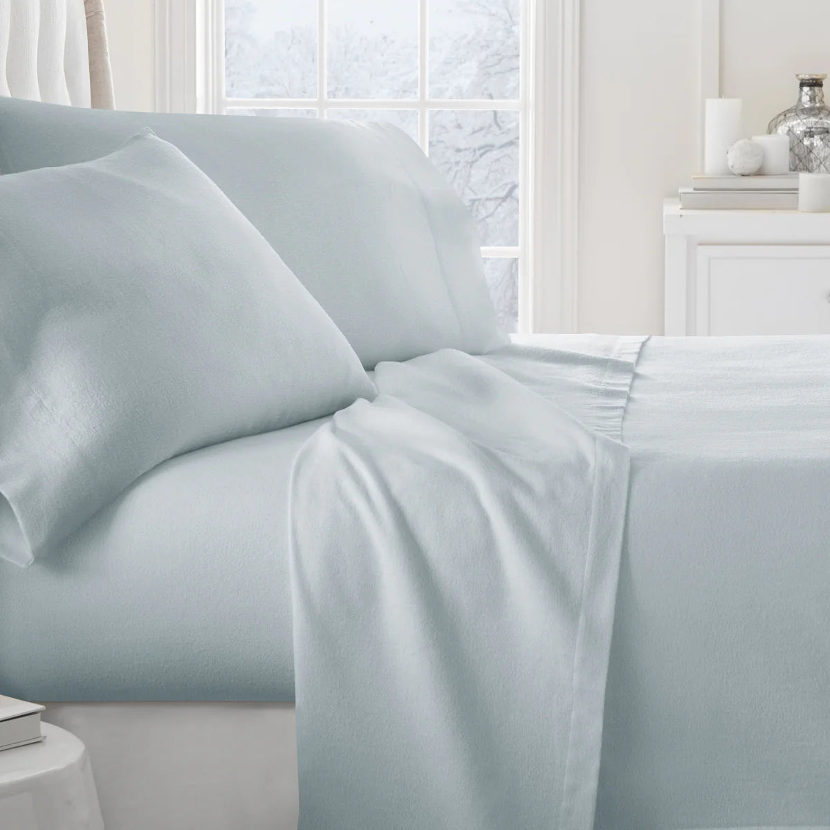 4-Piece 100% Cotton Flannel Sheet Set
