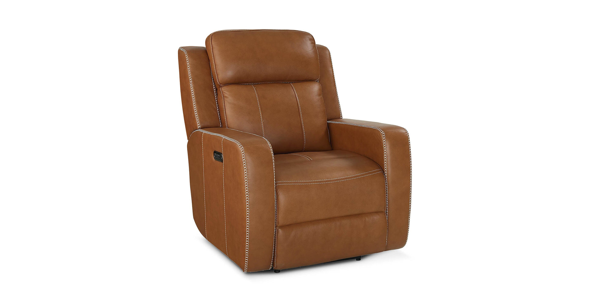 Bassett Club Level Norwood Leather Zero Gravity Power Glider Recliner — Bassett manufacturer gallery — Norwood Tan — Glider Recliner w/Power