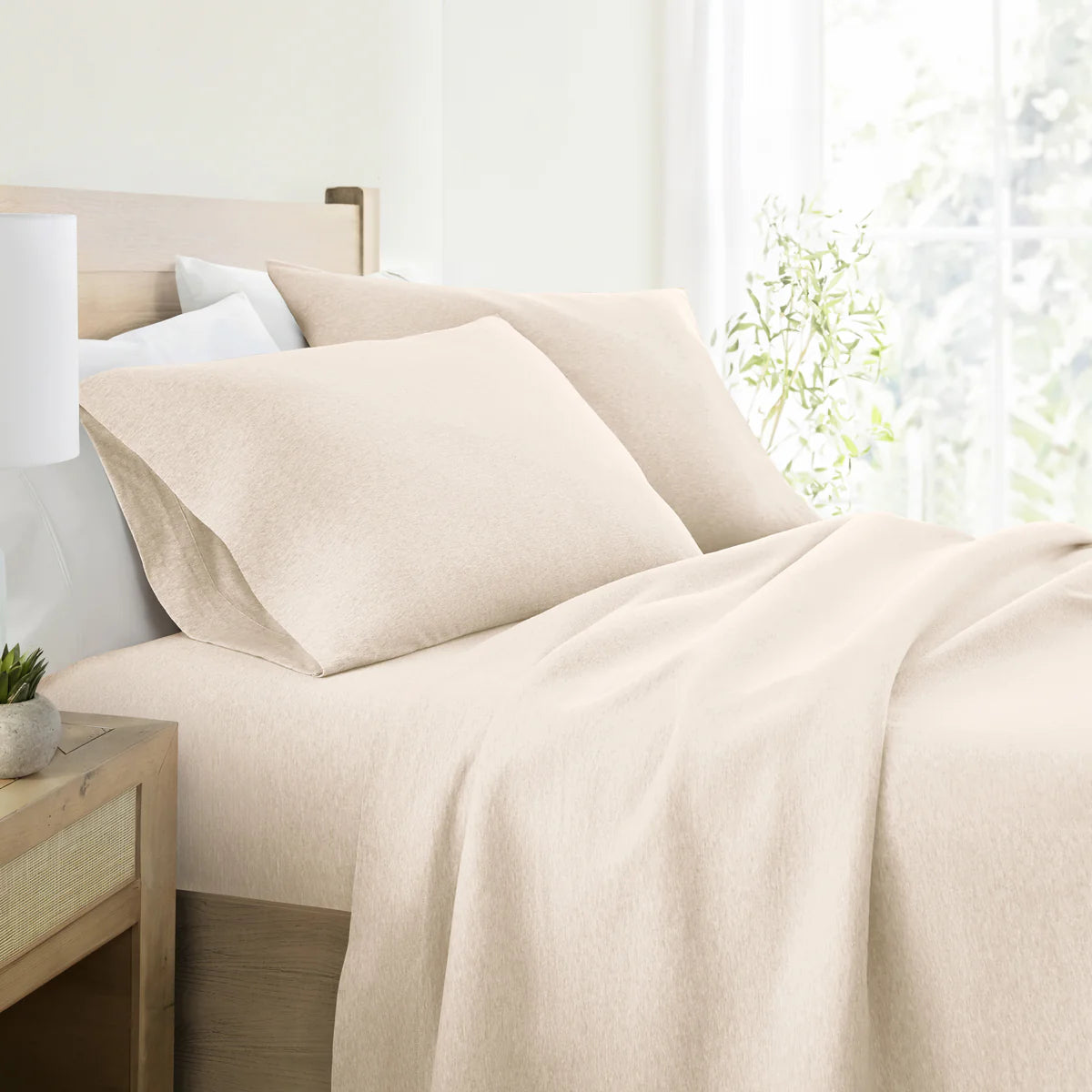 4-Piece 100% Cotton Jersey Knit Sheet Set