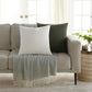 Stone Washed & Distressed Cotton Decor Throw Pillow Cover