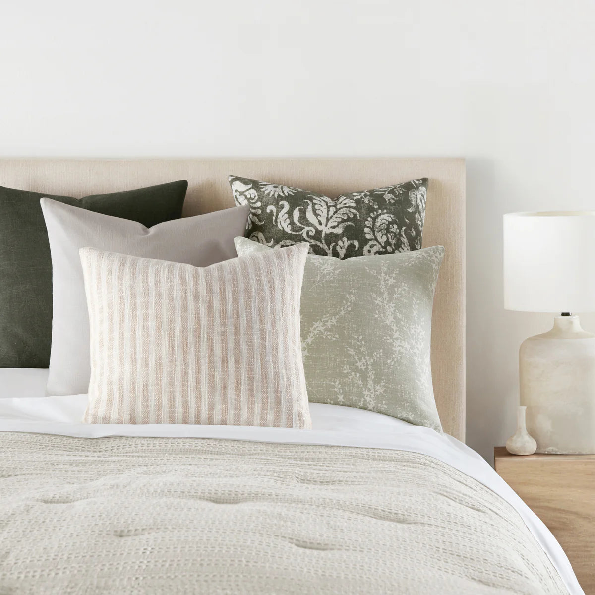 Stone Washed & Distressed Cotton Decor Throw Pillow Cover