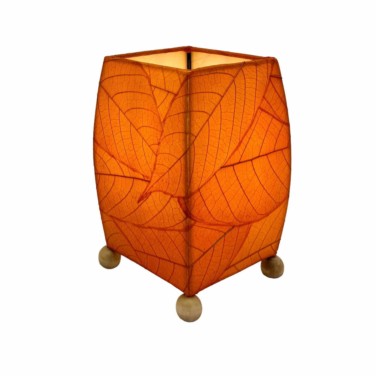 Mini Square Cocoa Leaf Table Lamp