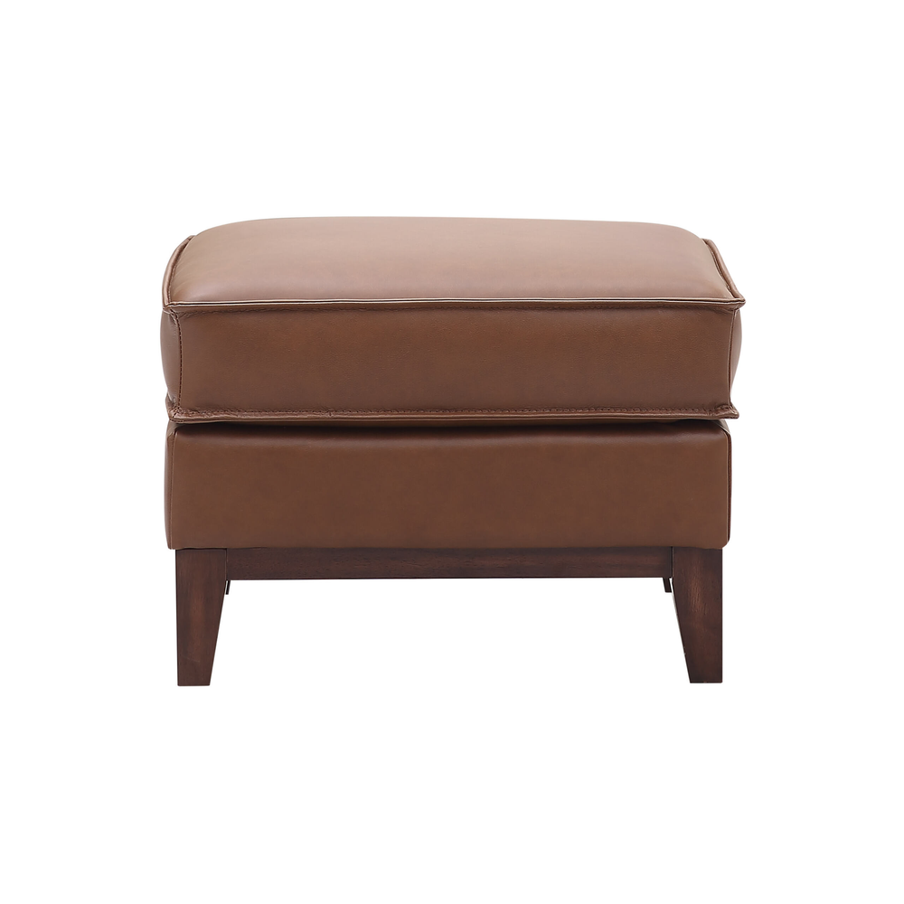Leather Italia - Weston Ottoman in Highland Brown