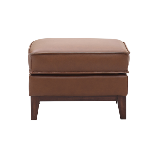Leather Italia - Weston Ottoman in Highland Brown