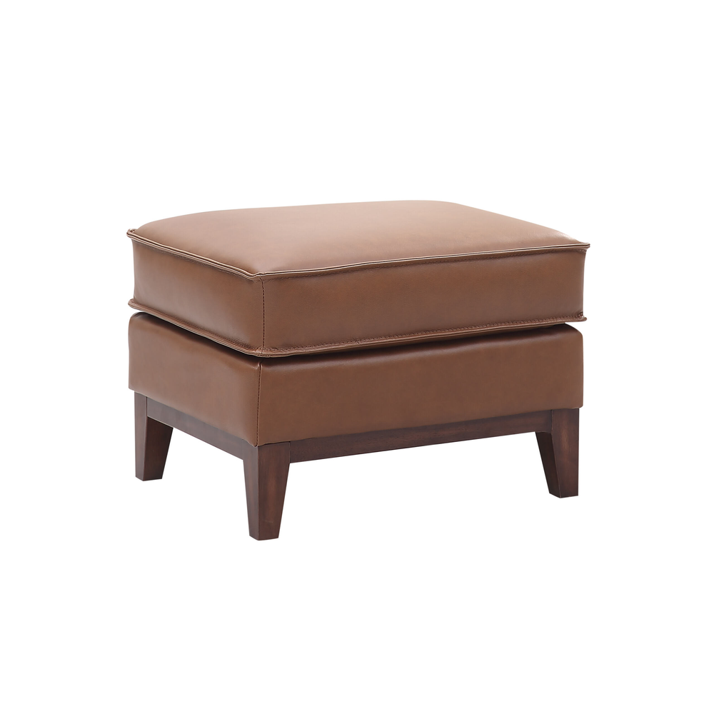 Leather Italia - Weston Ottoman in Highland Brown