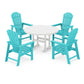 POLYWOOD South Beach 5-Piece Round Farmhouse Dining Set FREE SHIPPING