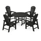 POLYWOOD South Beach 5-Piece Round Farmhouse Dining Set FREE SHIPPING