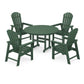 POLYWOOD South Beach 5-Piece Round Farmhouse Dining Set FREE SHIPPING
