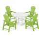 POLYWOOD South Beach 5-Piece Round Farmhouse Dining Set FREE SHIPPING