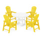 POLYWOOD South Beach 5-Piece Round Farmhouse Dining Set FREE SHIPPING