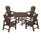 POLYWOOD South Beach 5-Piece Round Farmhouse Dining Set FREE SHIPPING