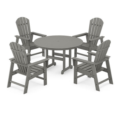 POLYWOOD South Beach 5-Piece Round Farmhouse Dining Set FREE SHIPPING