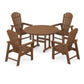 POLYWOOD South Beach 5-Piece Round Farmhouse Dining Set FREE SHIPPING