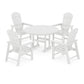 POLYWOOD South Beach 5-Piece Round Farmhouse Dining Set FREE SHIPPING