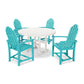 POLYWOOD  Classic Adirondack 5-Piece Round Farmhouse Dining Set  FREE SHIPPING