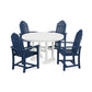 POLYWOOD  Classic Adirondack 5-Piece Round Farmhouse Dining Set  FREE SHIPPING