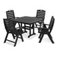 POLYWOOD Nautical High back Chair 5-Piece Dining Set FREE SHIPPING