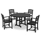 POLYWOOD    La Casa Café 5-Piece Round Farmhouse Dining Set        FREE SHIPPING