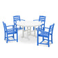 POLYWOOD    La Casa Café 5-Piece Round Farmhouse Dining Set        FREE SHIPPING