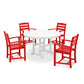 POLYWOOD    La Casa Café 5-Piece Round Farmhouse Dining Set        FREE SHIPPING