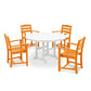 POLYWOOD    La Casa Café 5-Piece Round Farmhouse Dining Set        FREE SHIPPING