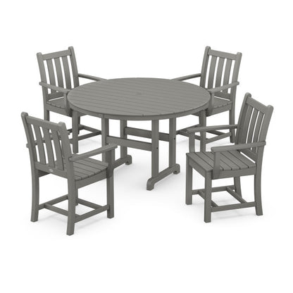 POLYWOOD Traditional Garden 5-Piece Round Farmhouse Dining Set FREE SHIPPING