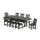 POLYWOOD Traditional Garden 9-Piece Farmhouse Dining Set with Trestle Legs FREE SHIPPING