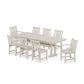 POLYWOOD Traditional Garden 9-Piece Farmhouse Dining Set with Trestle Legs FREE SHIPPING