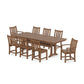 POLYWOOD Traditional Garden 9-Piece Farmhouse Dining Set with Trestle Legs FREE SHIPPING