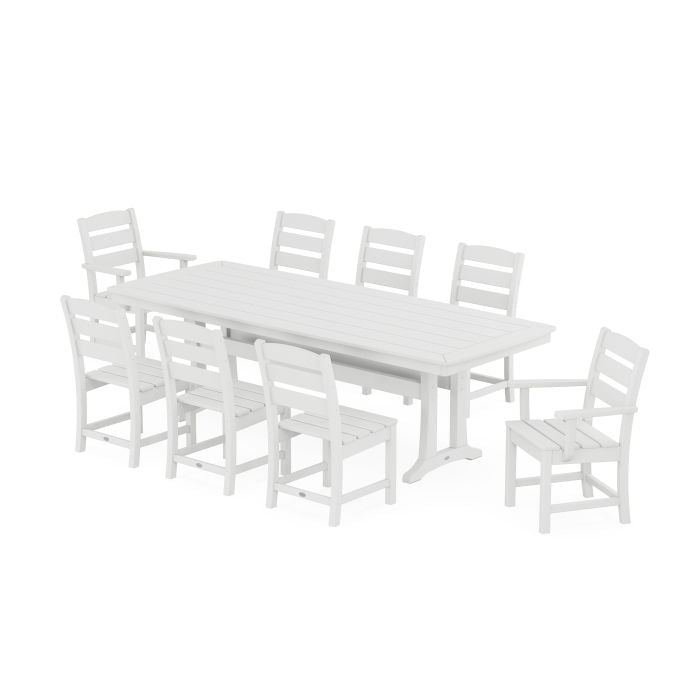 POLYWOOD Lakeside 9-Piece Dining Set with Trestle Legs FREE SHIPPING