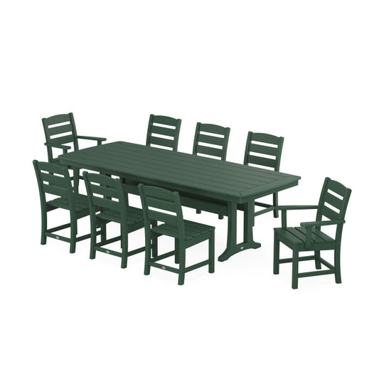 POLYWOOD - Lakeside 9-Piece Dining Set with Trestle Legs - FREE SHIPPING