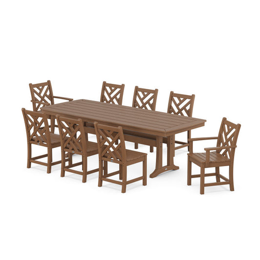 POLYWOOD Chippendale 9-Piece Dining Set with Trestle Legs FREE SHIPPING