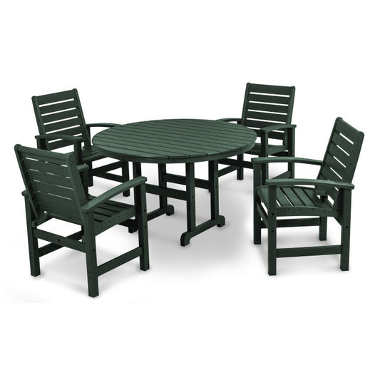 POLYWOOD - Signature 5-Piece Round Farmhouse Dining Set - FREE SHIPPING