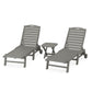 POLYWOOD Nautical 3-Piece Chaise Set    FREE SHIIPING