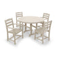 POLYWOOD       La Casa Café 5-Piece Round Farmhouse Dining Set    FREE SHIPPING