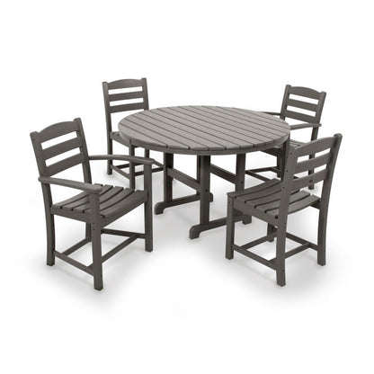 POLYWOOD       La Casa Café 5-Piece Round Farmhouse Dining Set    FREE SHIPPING