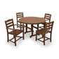 POLYWOOD       La Casa Café 5-Piece Round Farmhouse Dining Set    FREE SHIPPING